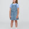 Abito a salopette in denim per bambini
