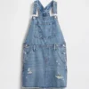 Abito a salopette in denim per bambini