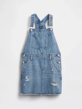 Abito a salopette in denim per bambini