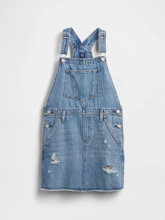 Abito a salopette in denim per bambini