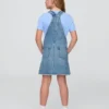 Abito a salopette in denim per bambini