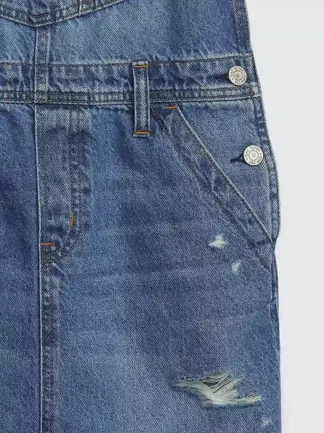Abito a salopette in denim per bambini