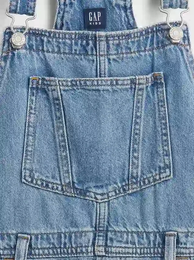Abito a salopette in denim per bambini