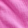 Abito camicia in garza di cotone con vita bassa
