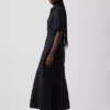 Abito camicia lungo con maniche a campana