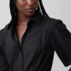 Abito camicia lungo con maniche a campana