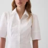 Abito camicia lungo con maniche a campana