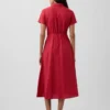 Abito camicia midi in misto lino
