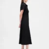 Abito camicia midi in misto lino