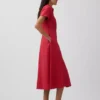 Abito camicia midi in misto lino