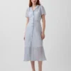 Abito camicia midi trasparente