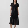 Abito camicia midi trasparente