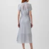 Abito camicia midi trasparente