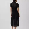 Abito camicia midi trasparente