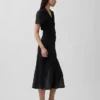 Abito camicia midi trasparente