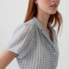 Abito camicia midi trasparente