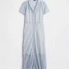 Abito camicia midi trasparente