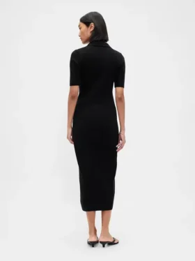 Abito cardigan midi CashSoft con collo a costine