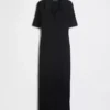 Abito cardigan midi CashSoft con collo a costine