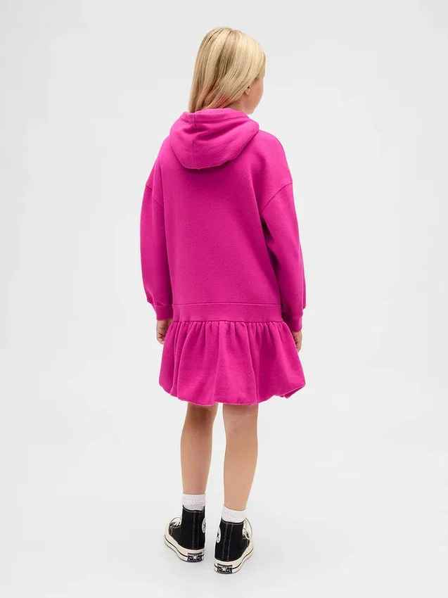 Abito felpa oversize con cappuccio per bambini