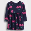 Abito felpato con volant in vita per neonato & bebè