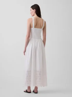 Abito lungo a corsetto con allacciatura