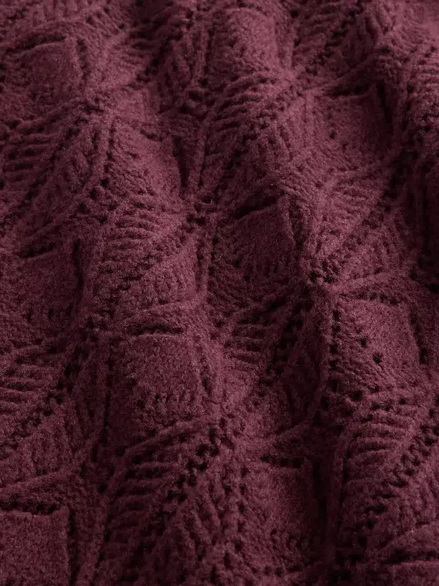 Abito maglione a collo alto in punto Pointelle CashSoft