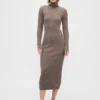 Abito-maglione lungo a collo alto CashSoft