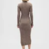Abito-maglione lungo a collo alto CashSoft