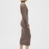 Abito-maglione lungo a collo alto CashSoft