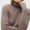 Abito-maglione lungo a collo alto CashSoft