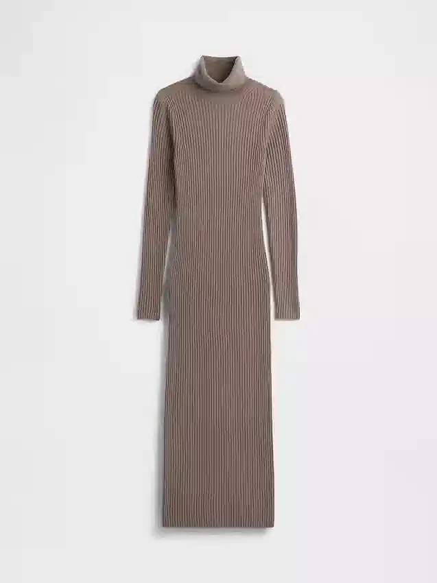 Abito-maglione lungo a collo alto CashSoft