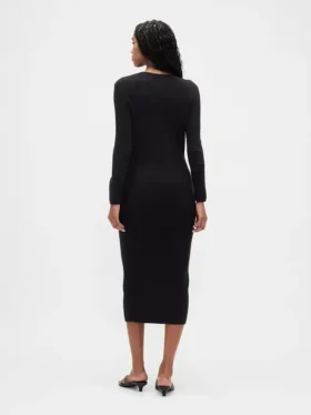 Abito maglione midi a costine CashSoft