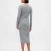 Abito maglione midi a costine CashSoft