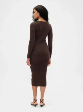 Abito maglione midi a costine CashSoft