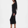 Abito maglione midi a costine CashSoft
