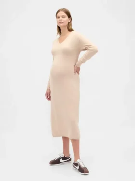 Abito maglione premaman CashSoft con scollo a V