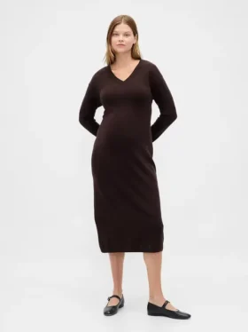 Abito maglione premaman CashSoft con scollo a V