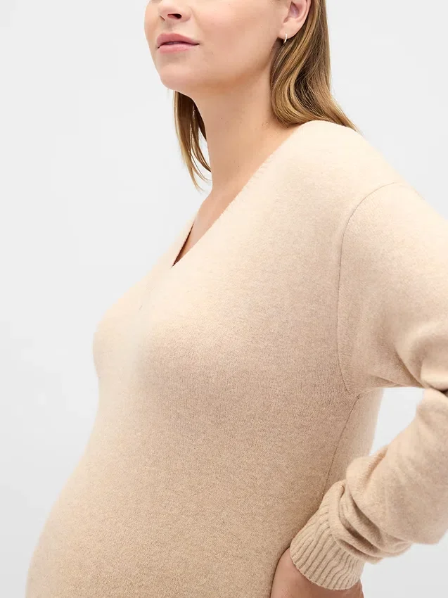 Abito maglione premaman CashSoft con scollo a V
