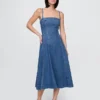 Abito midi in denim