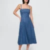 Abito midi in denim