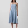 Abito midi in denim