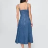 Abito midi in denim