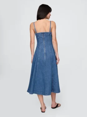 Abito midi in denim