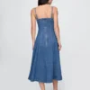 Abito midi in denim