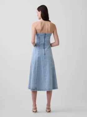 Abito midi in denim