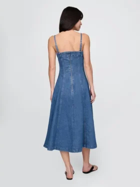 Abito midi in denim