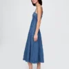 Abito midi in denim