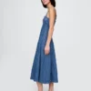 Abito midi in denim