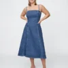 Abito midi in denim